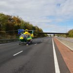 H135 on the M4 near Membury services