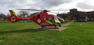 Thames Valley Air Ambulance H135T3 at Harefield Landing site